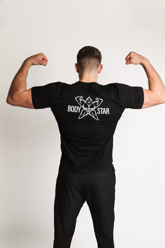 Black T-shirt cartoonlogo