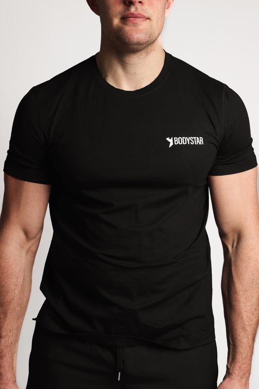 Black T-shirt cartoonlogo